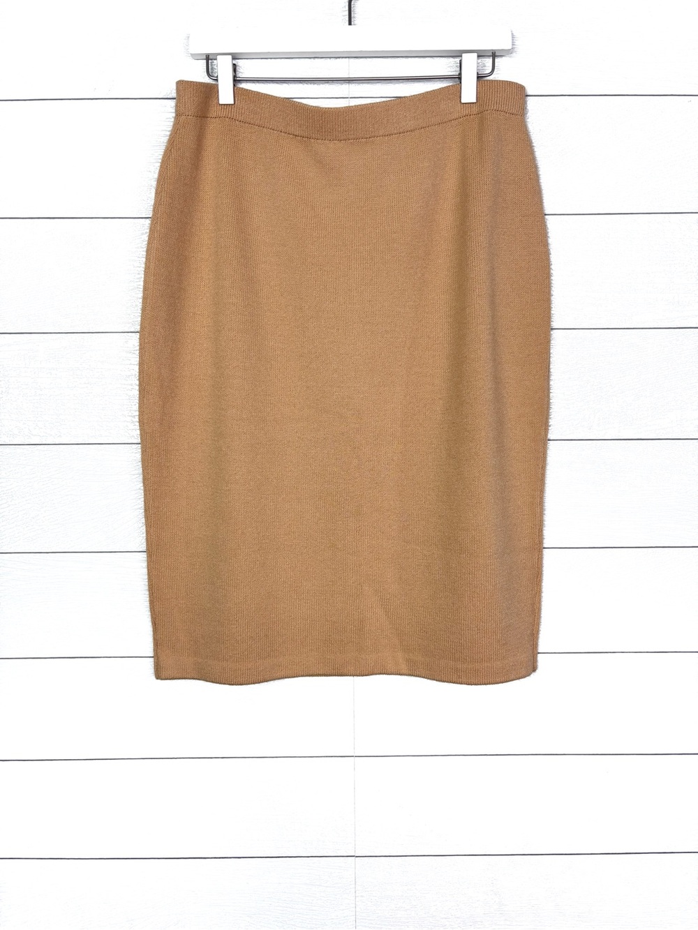 St John Collection Satana Knit Skirt Gold Yellow 14